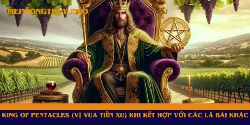 King of Pentacles (Vị Vua Tiền Xu) khi kết hợp với các lá bài khác